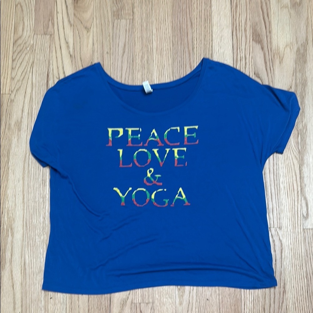 Yoga T Shirt Peace Love & Yoga